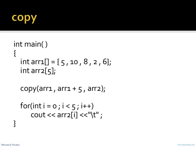 Stl algorithm-Basic types