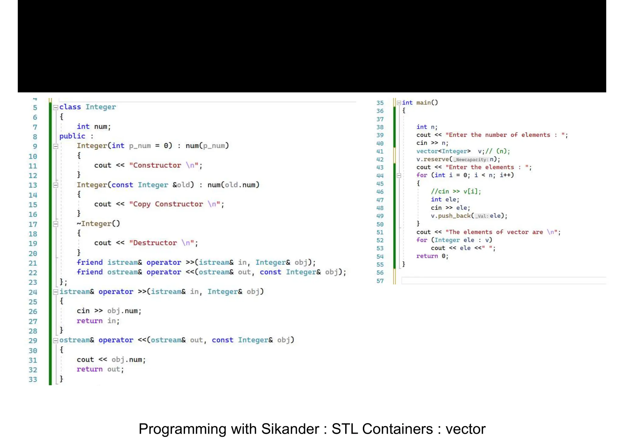 Programming with Sikander : STL Containers : vector 