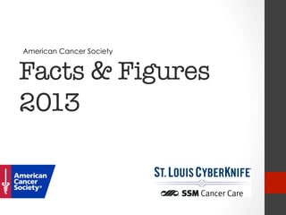 American Cancer Society


Facts & Figures
2013 


                          !
 
