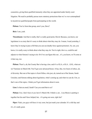 St Louis County Family Court Guardians Ad Litem Conspiracy Zoom Call  Transcript | PDF
