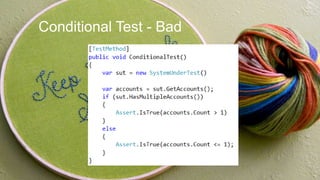 Conditional Test - Bad

 