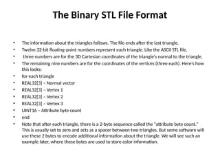 STL Format: 3D Printing & Modeling Standard" | PPT