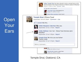 Open Your Ears Temple Sinai, Oakland, CA 