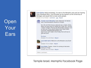 Open Your Ears Temple Israel, Memphis Facebook Page 