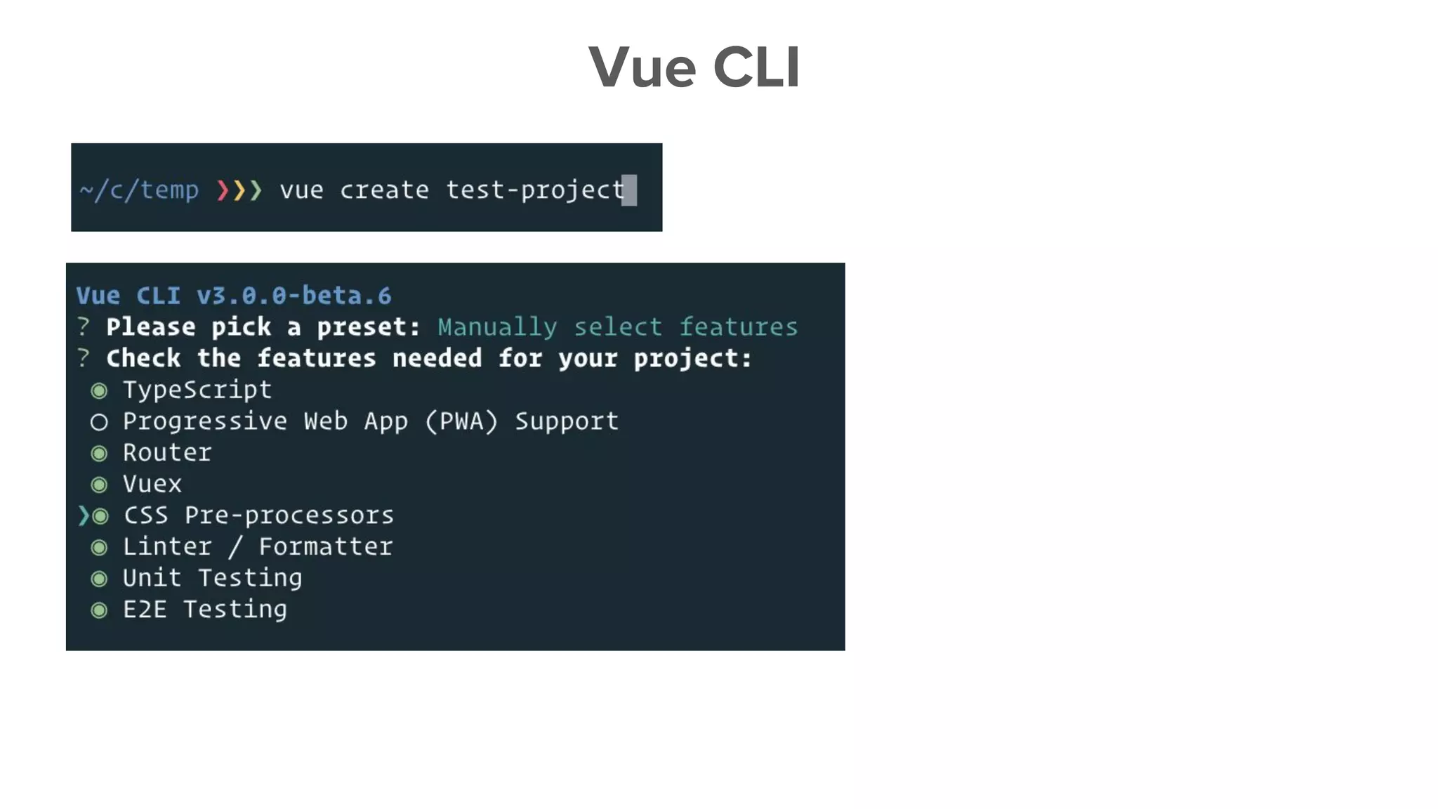 Vue CLI
 