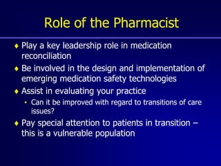 Transitions of Care Medication Safety | PPTX