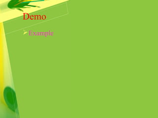 Demo
Example
 
