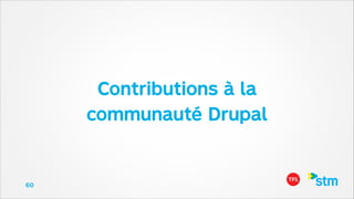 Contributions à la  
communauté Drupal

60

 