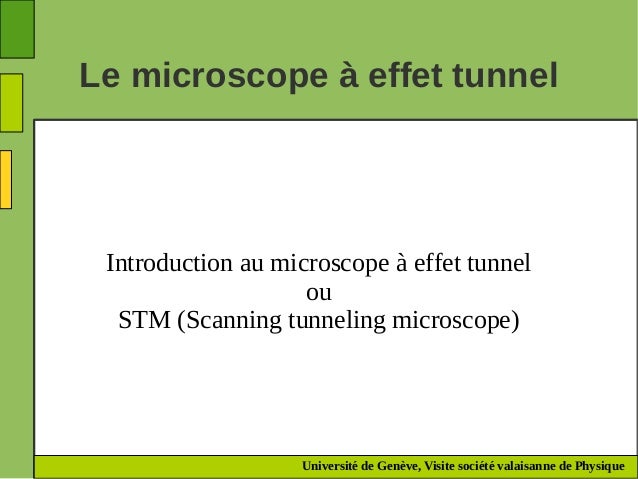 Introduction Au Microscope A Effet Tunnel