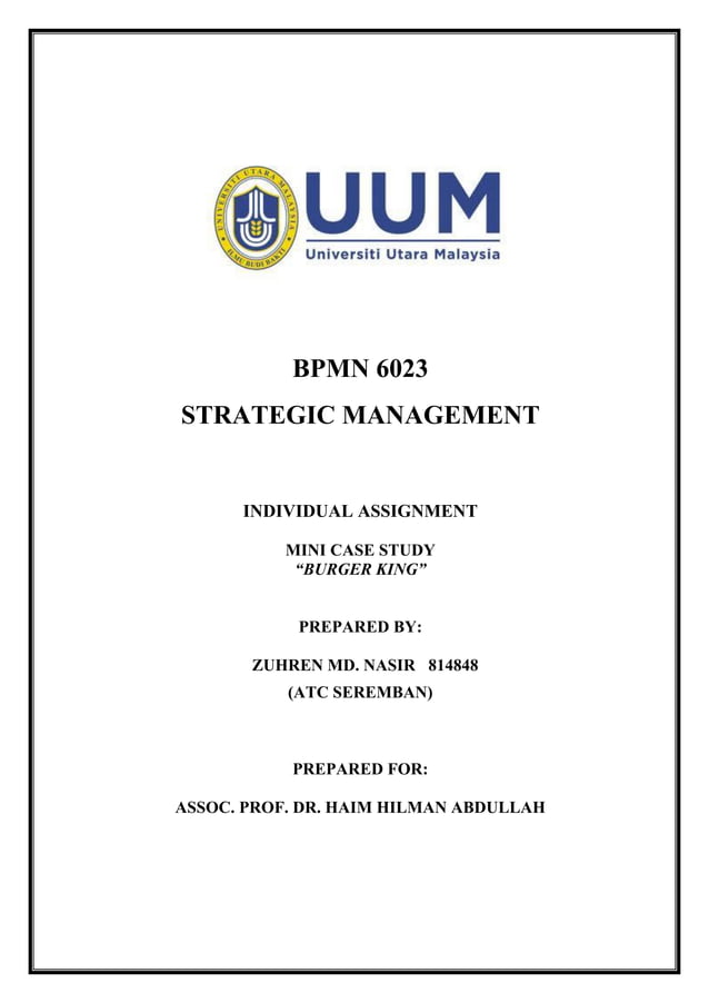 Burger King Case Study Review PDF