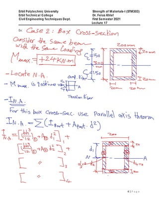 Bending stress in Beams annotated | PDF