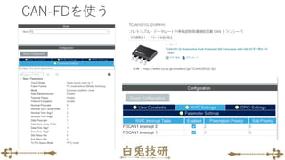 CAN-FDを使う
出典：http://www.tij.co.jp/product/jp/TCAN1051G-Q1
 