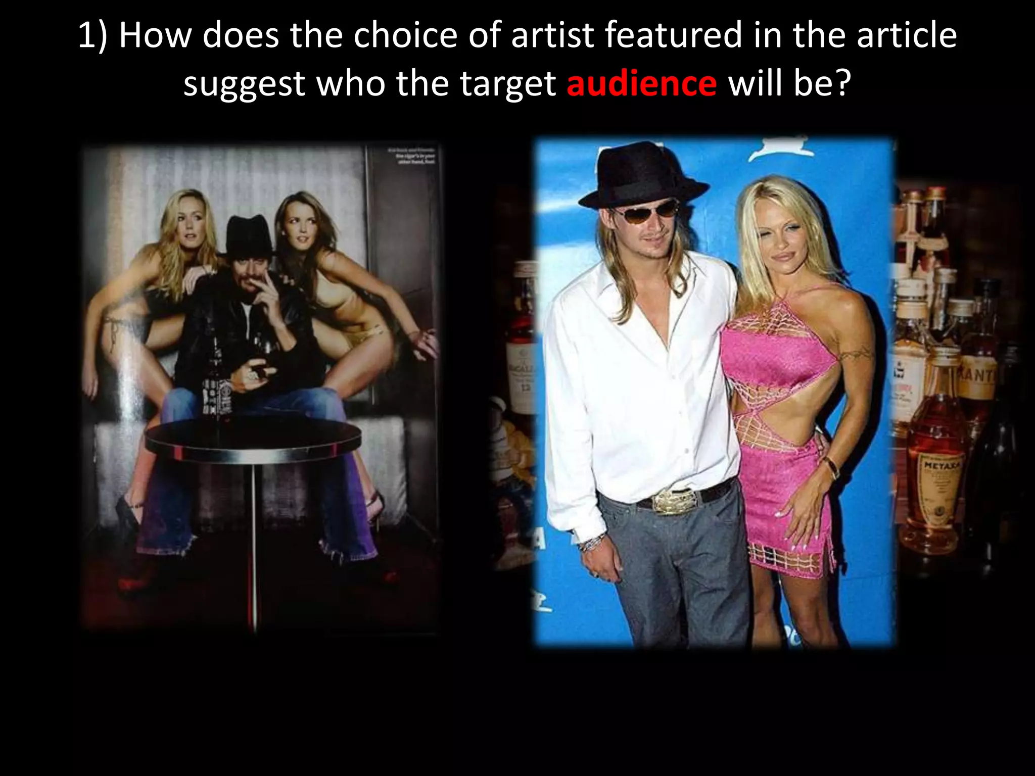 1) How does the choice of artistfeatured in the article suggest who the target audience will be?American singer-songwriter