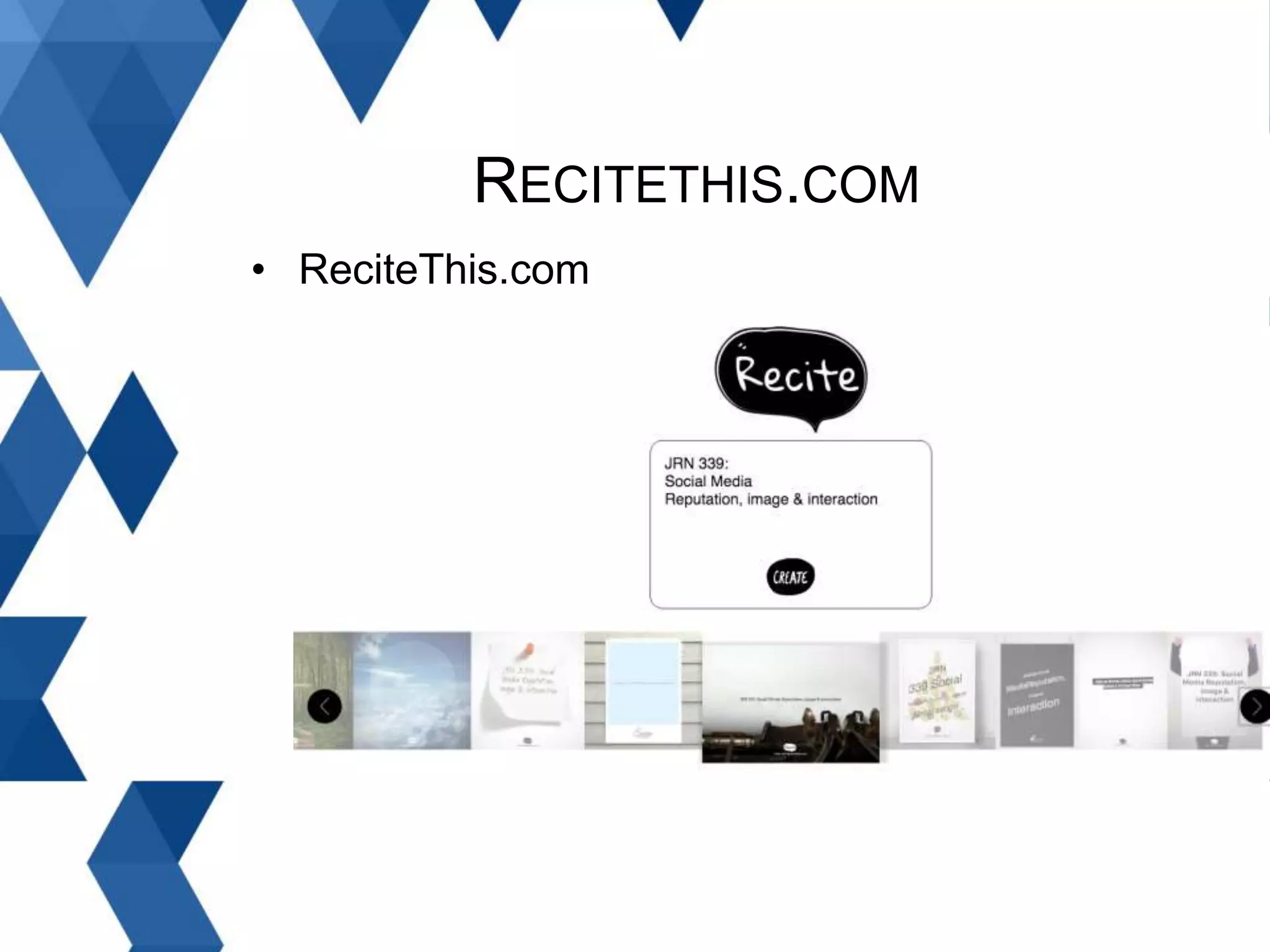RECITETHIS.COM
• ReciteThis.com
 