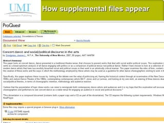 How supplemental files appear 