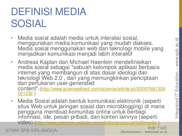 Stmikspb Sosial Media 01 Definisi Dan Sejarah