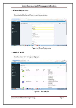 Sports Event Management System Html Source Code SPORT TOURNAMENT MANAGMENT SYSTEM (STMS) | PDF