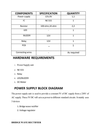 Simple Automatic Water Level Controller | DOCX