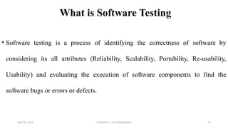 Path Predicatessoftware Testing Flow graphs and Path testing: Basics concepts of path testing ...