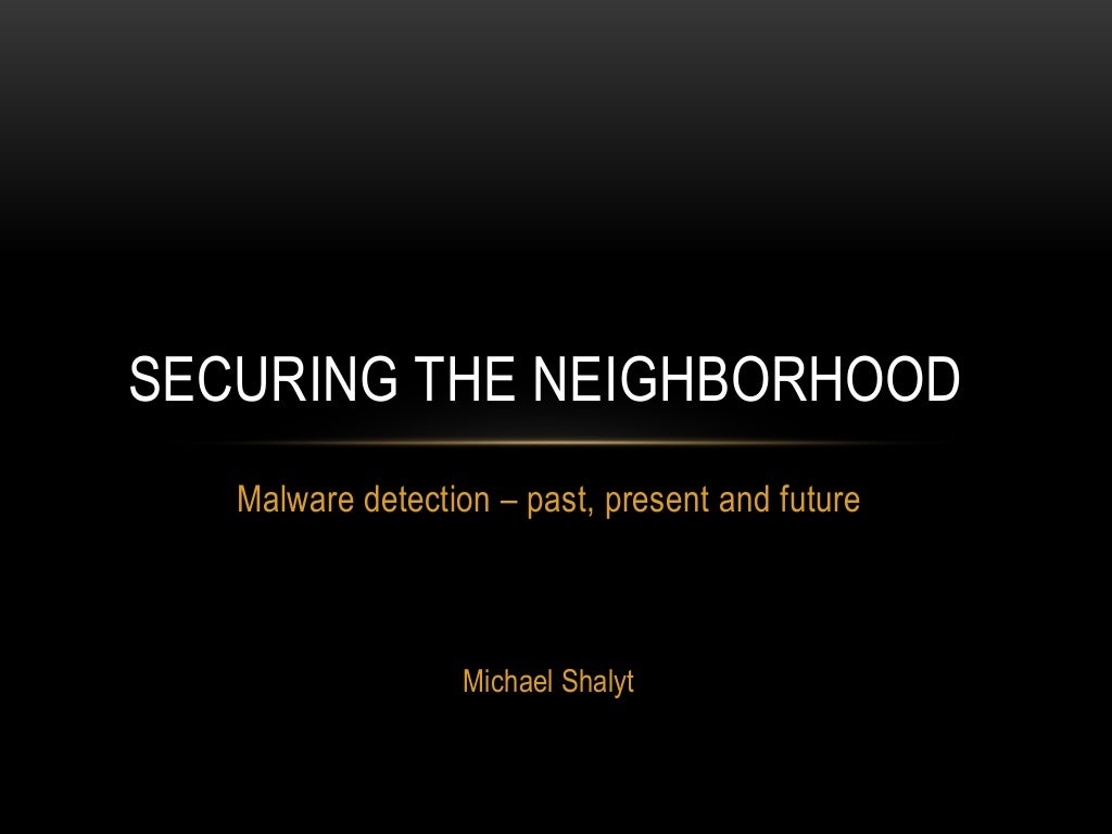 Securing The Neighbourhood