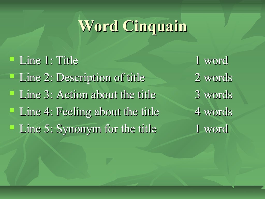 Traditional Forms of Poetry