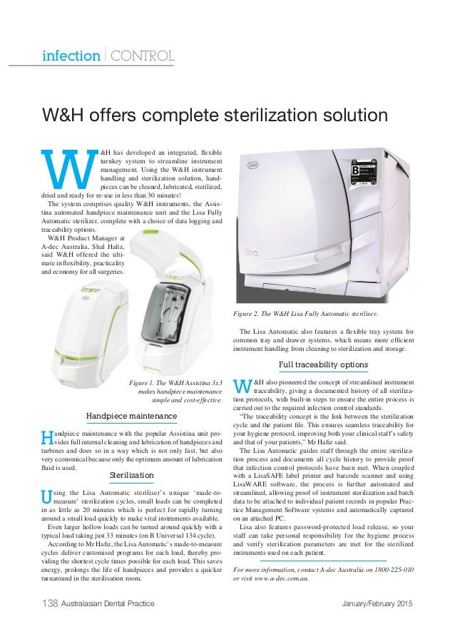 W&H offers complete sterilization solution