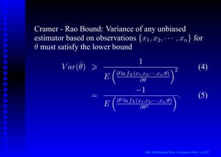 Example 12.3: Let {X1, X2, · · · , Xn} be IID Gamma
random variables with unknown parameters α and β.
Determine the ML est...