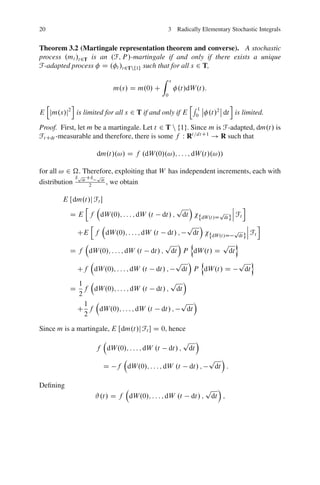 Martingale Math Stochastic calculus with infinitesimals | PDF
