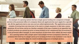 Queuing Area Example QUEUEING THEORY | PPTX