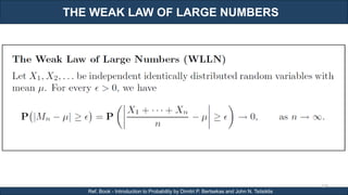 THE WEAK LAW OF LARGE NUMBERS
RJEs: Remote job entry points
118
Ref. Book - Introduction to Probability by Dimitri P. Bertsekas and John N. Tsitsiklis
 