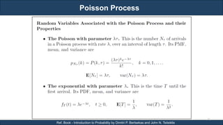Poisson Process
RJEs: Remote job entry points
31
Ref. Book - Introduction to Probability by Dimitri P. Bertsekas and John N. Tsitsiklis
 