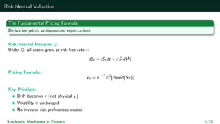 Stochastic Mechanics and Mathematical Foundations in Quantitative ...