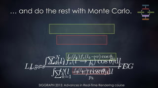 SIGGRAPH 2015: Advances in Real-Time Rendering course
… and do the rest with Monte Carlo.
 