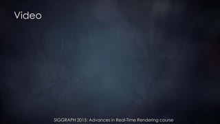 SIGGRAPH 2015: Advances in Real-Time Rendering course
Video
 