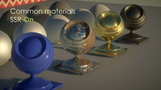 SIGGRAPH 2015: Advances in Real-Time Rendering course
Common materials
SSR
 