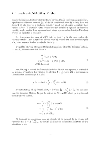 Stochastic Vol Forecasting | PDF