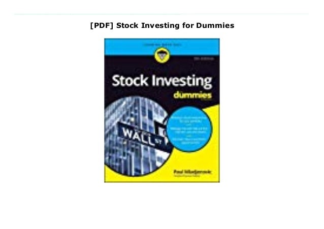 stocks for dummies pdf stocks for dummies pdf