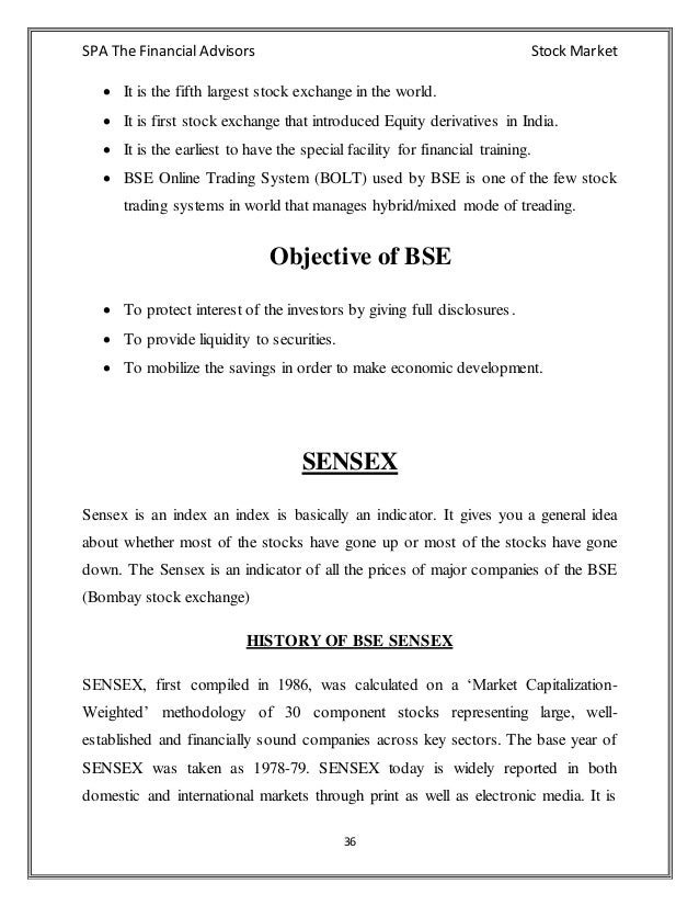 Trading system of bse