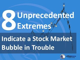 Indicate a Stock Market
Bubble in Trouble
Unprecedented
Extremes
 