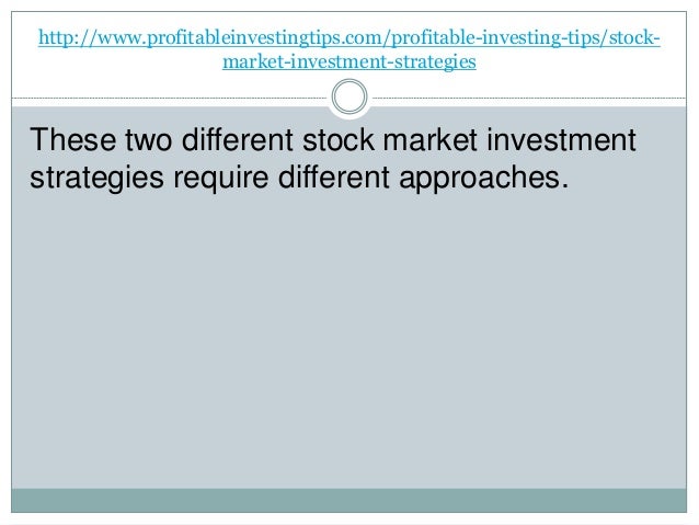 Different share trading strategies