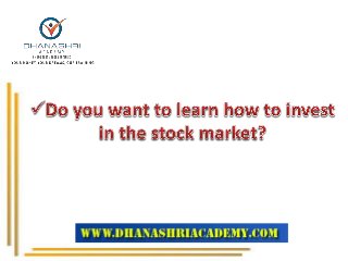Stock Market Tutorials by Dhanashri Academy