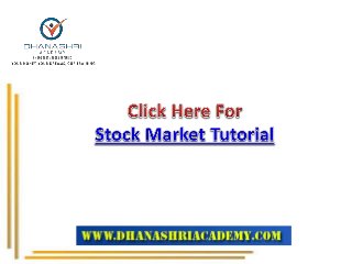 Stock Market Tutorials by Dhanashri Academy