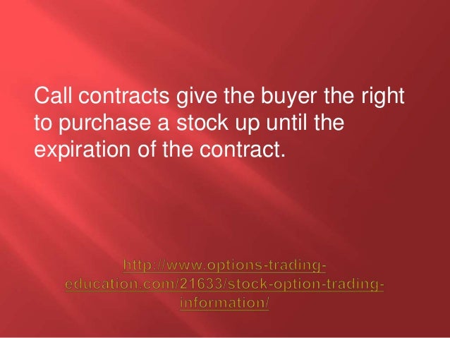 Information about stock options