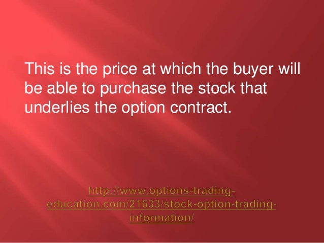 Information about stock options