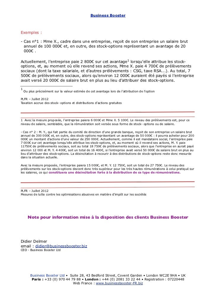 Stock options actions gratuites