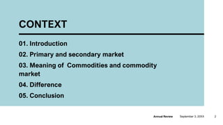 Understanding Stocks and Commodity Market | PDF | Stocks and Bonds ...