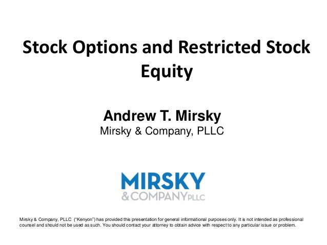 Taxation of stock options and restricted stock