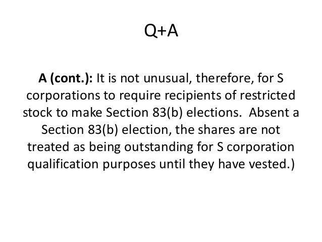 Can s corp issue stock options