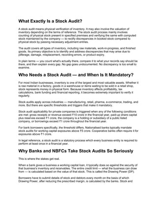 Comprehensive Guide to Stock Audits: Importance, Process, and ...