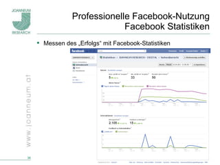 Professionelle Facebook-Nutzung Facebook Statistiken Messen des „Erfolgs“ mit Facebook-Statistiken 